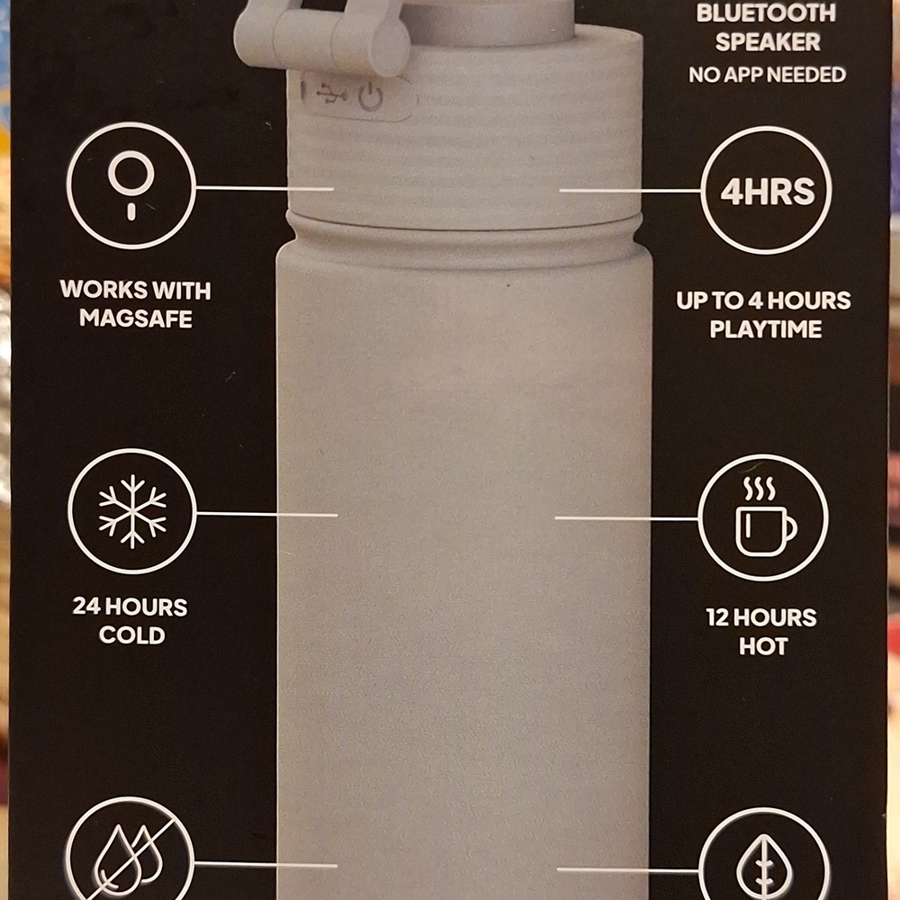 White Bluetooth Speaker Bottle